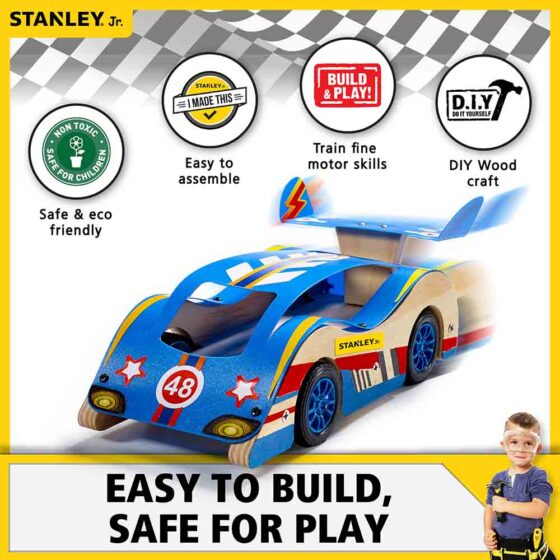 Stanly Jr. OK012-SY Road Racer Wood Building Kit, Small - Ages 5 Plus, 1 -  Kroger
