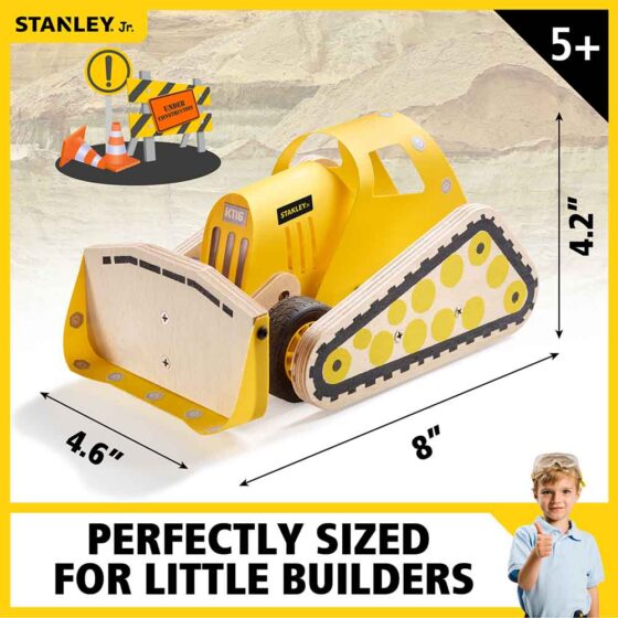 NEW BULLDOZER - DIY WOOD BUILDING KIT STANLEY Jr 