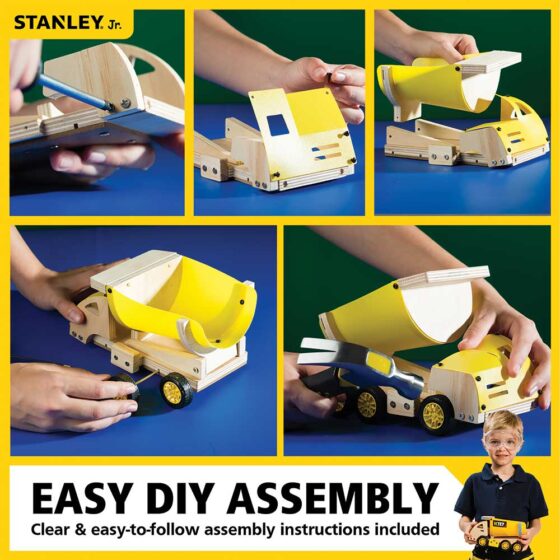 Stanly Jr. OK019-SY Recycling Truck Wood Building Kit, Small - Ages 5 Plus,  1 - Kroger