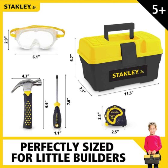 Stanley Jr Toolbox with 5-Piece Tool Set (Tool Belt Not Included)  TBS001-05-SY - The Home Depot